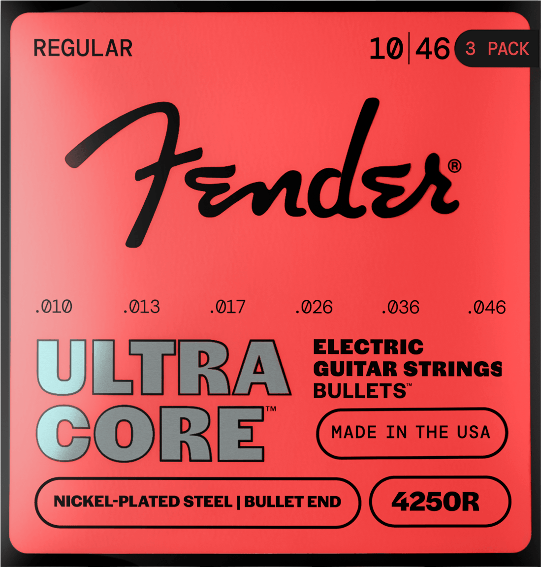 UltraCore™ Bullets™ 4250 Nickel-Plated Steel Guitar Strings (3-Pack)