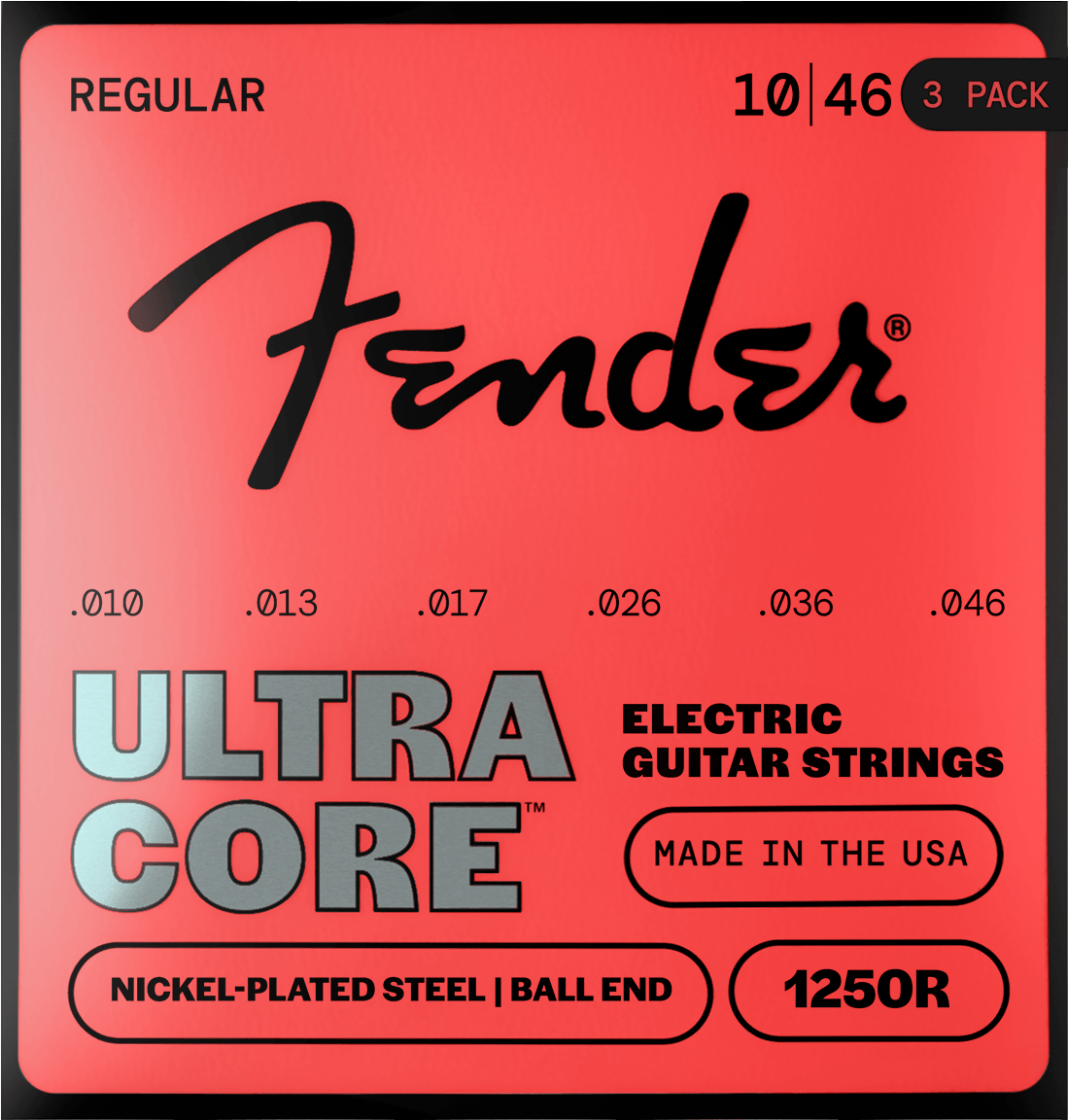 UltraCore™ 1250 Nickel-Plated Steel Guitar Strings (3-Pack)