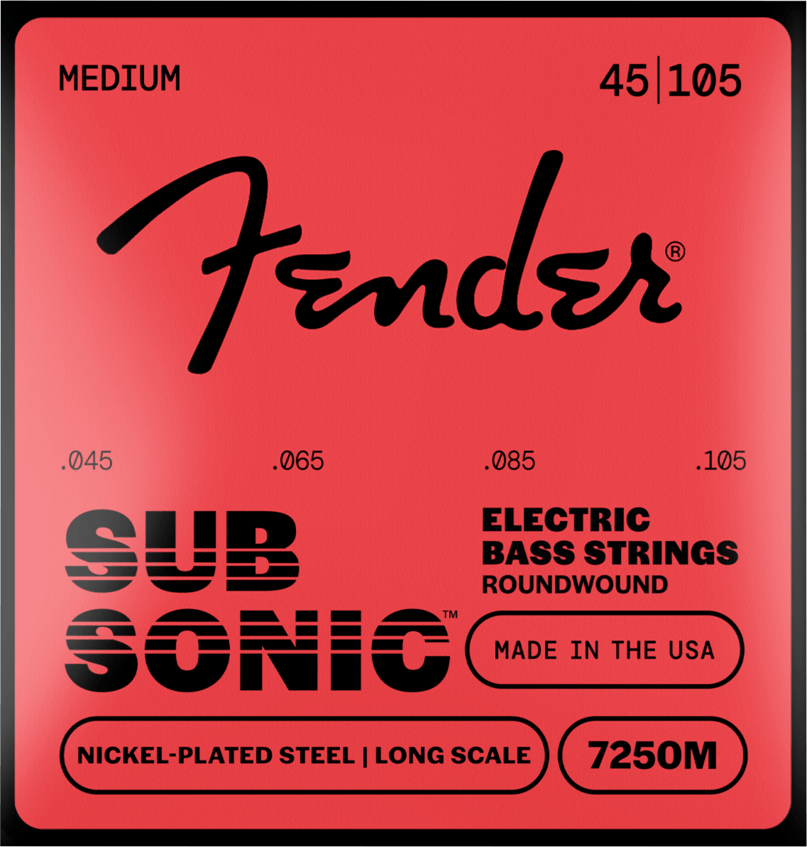 SubSonic™ 7250 Nickel-Plated Steel Bass Strings