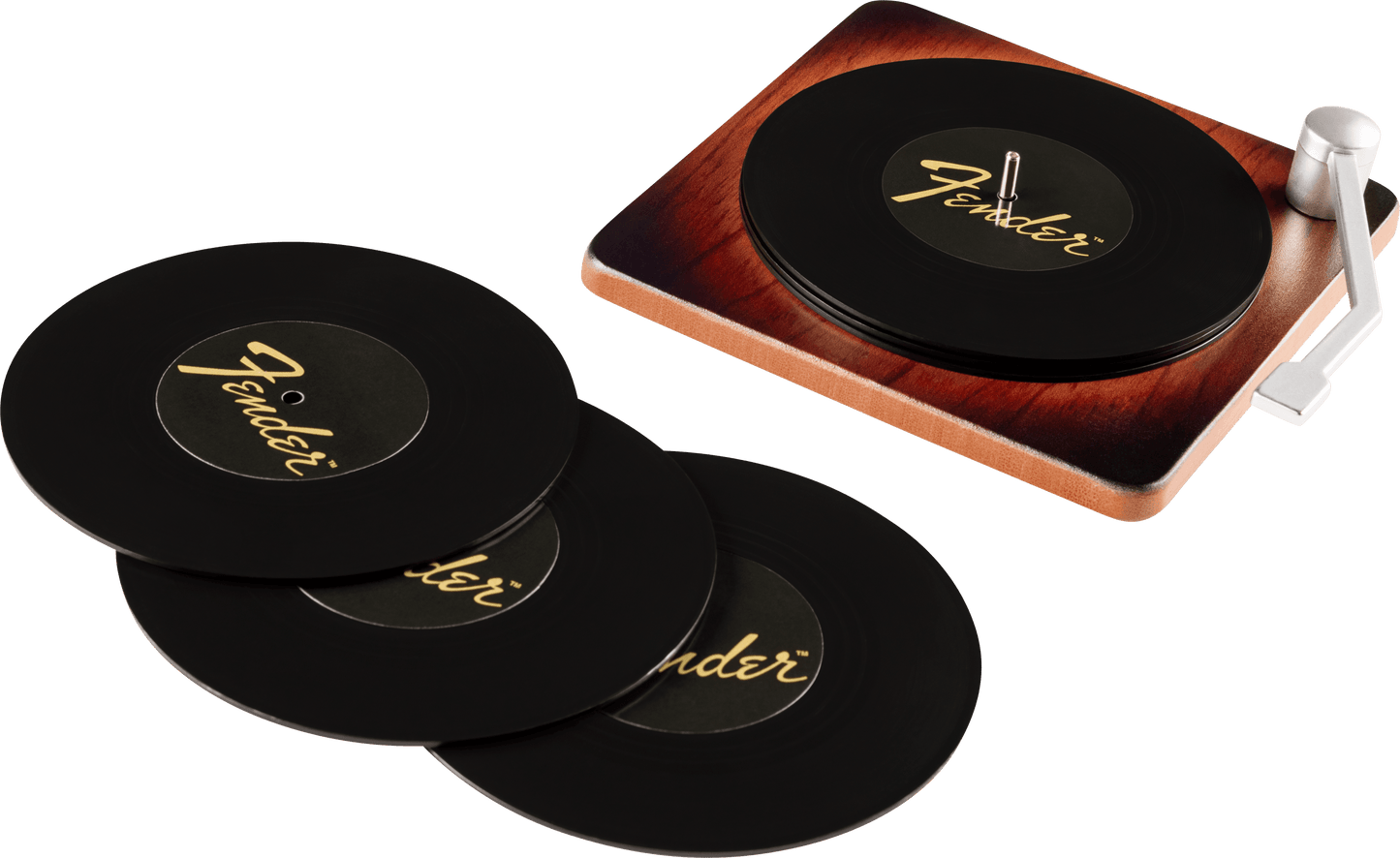 Fender™ Sunburst Turntable Coaster Set