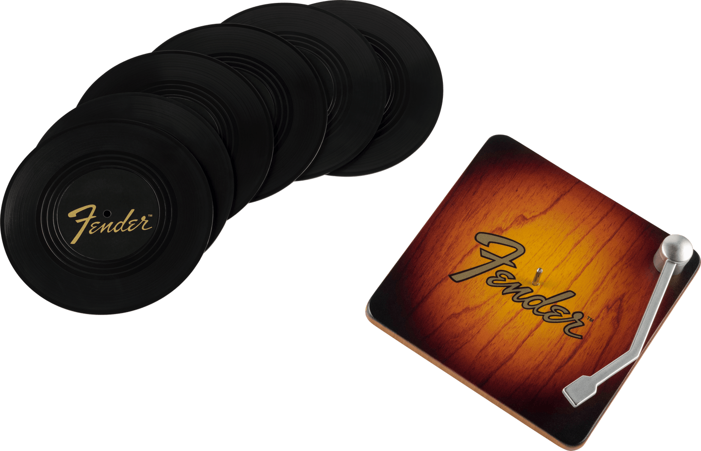 Fender™ Sunburst Turntable Coaster Set