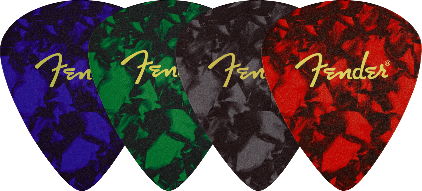 Fender™ Pick Shape Logo Coasters, 4-Pack, Multi-Color