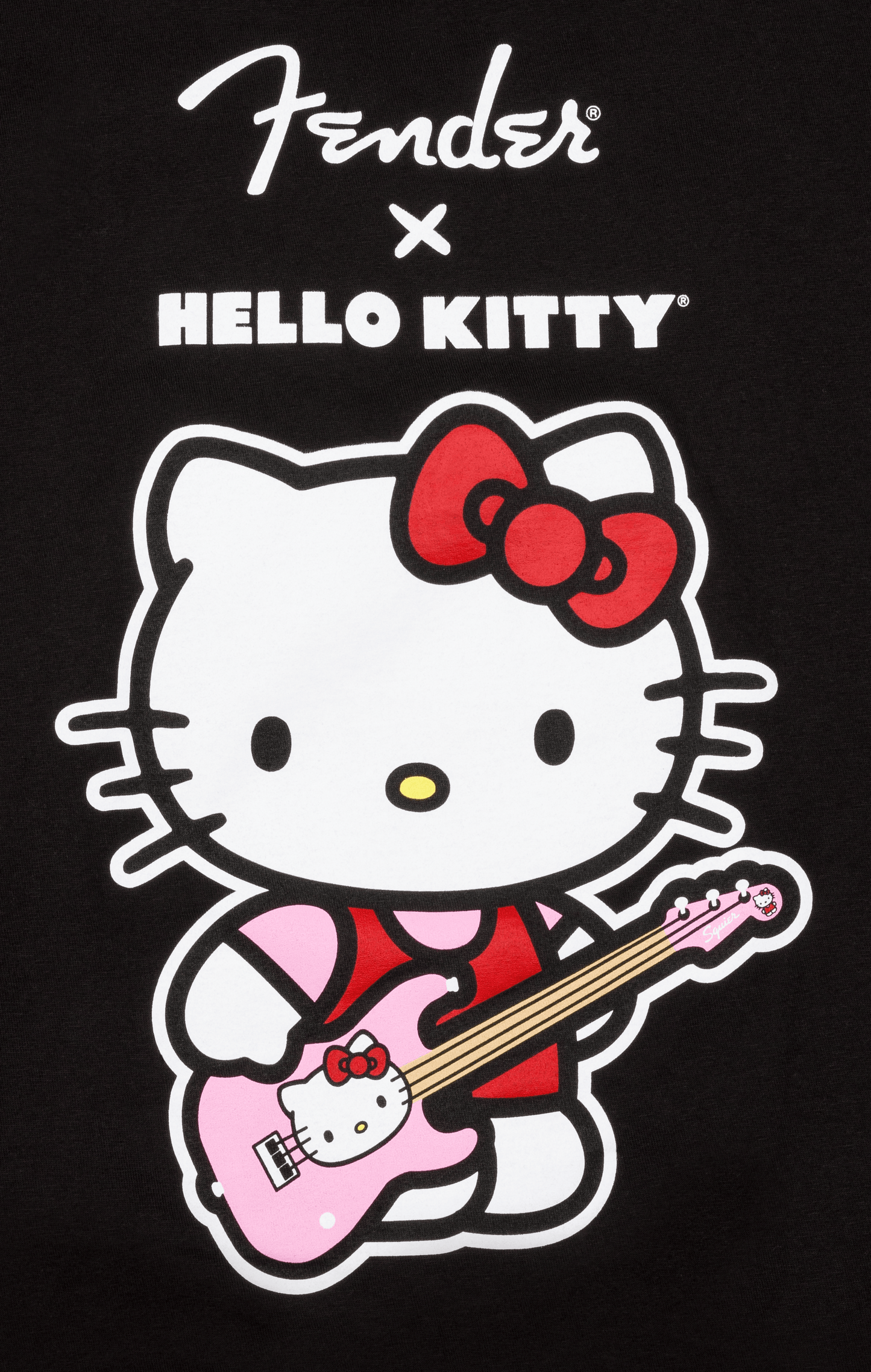 Fender® x Hello Kitty® Black Front Logo Tee