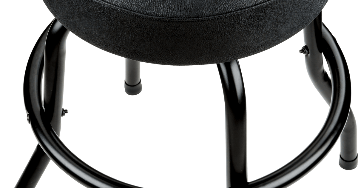 Fender® Embossed Black Logo Barstool, Black